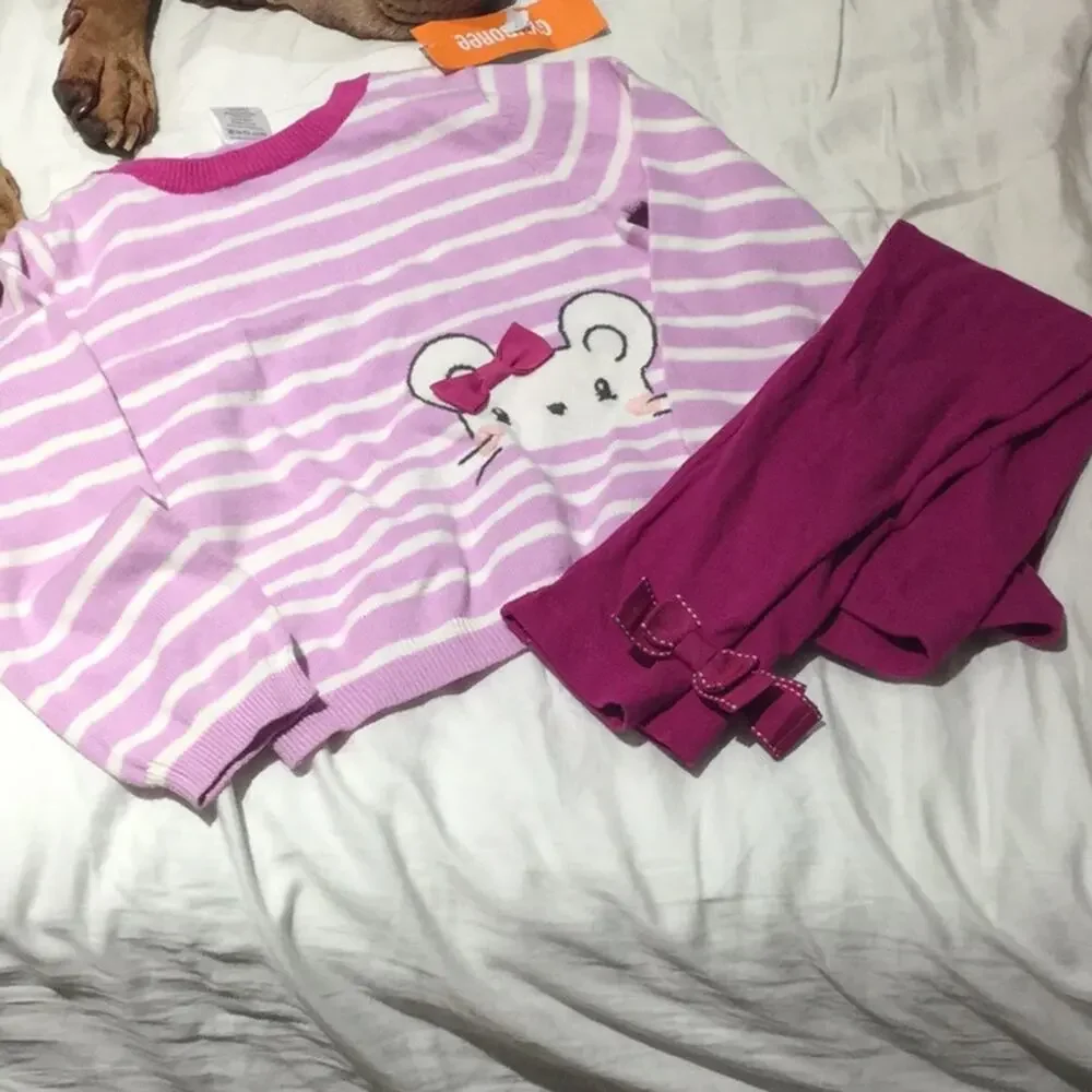 Gymboree 3t raspberry mouse outfit